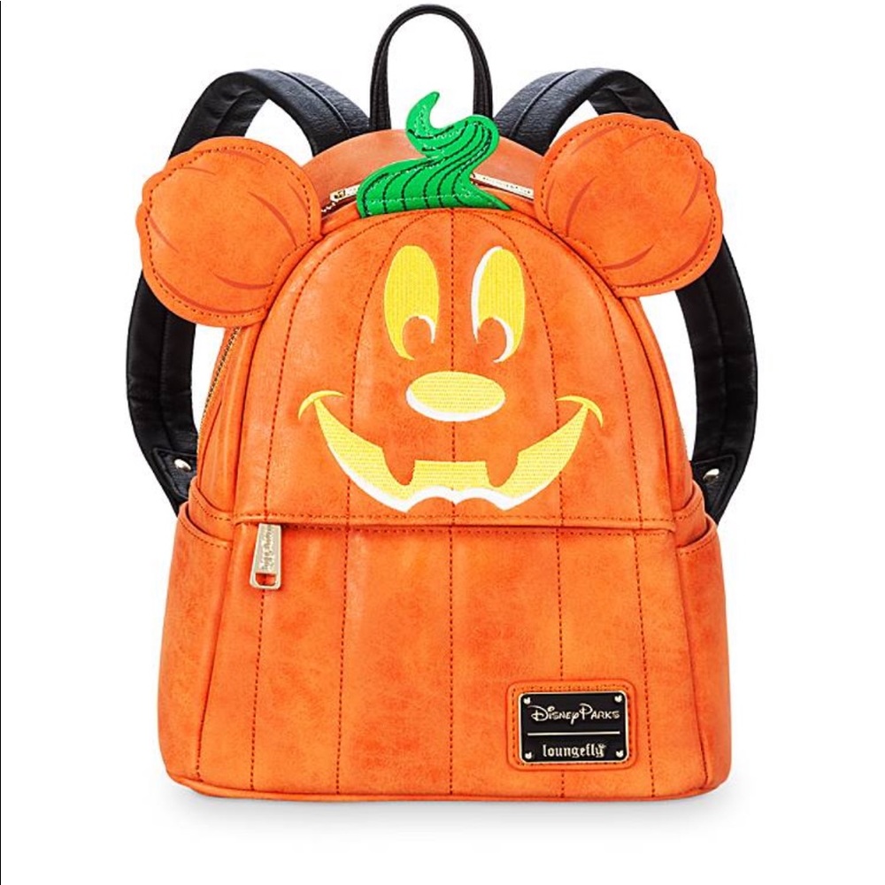 loungefly mickey pumpkin backpack